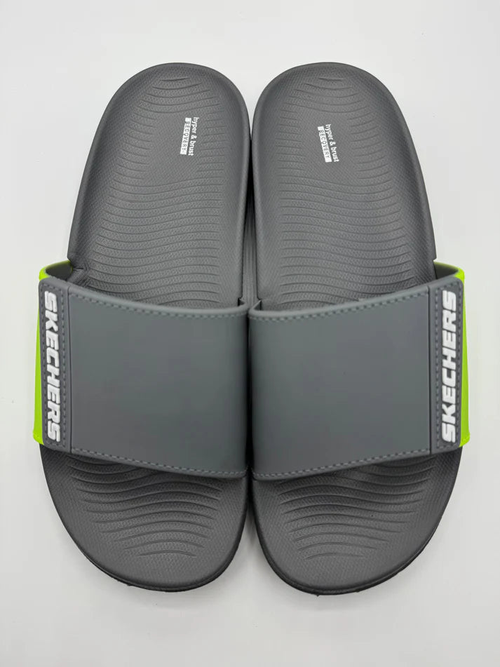 Grey premium Skechers Slides with recovery sole