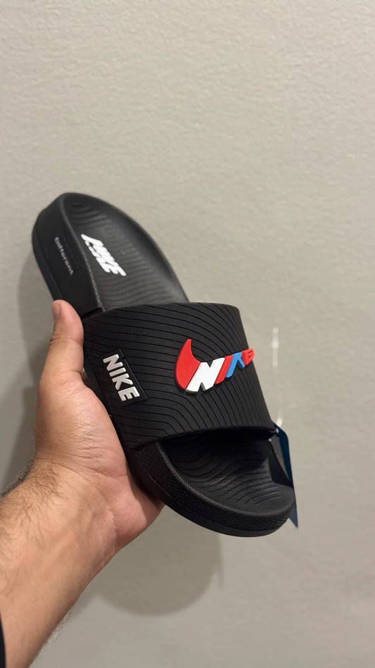 Premium nike black slides with soft recovery sole