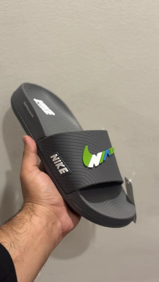 Premium nike grey slides with soft recovery sole